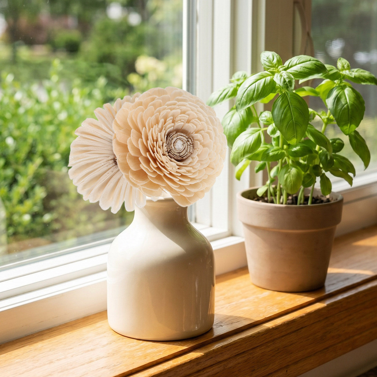 Home Fragrance Leather Diffuser - 4 Adet Çiçek Desenli Difüzör Çubukları,