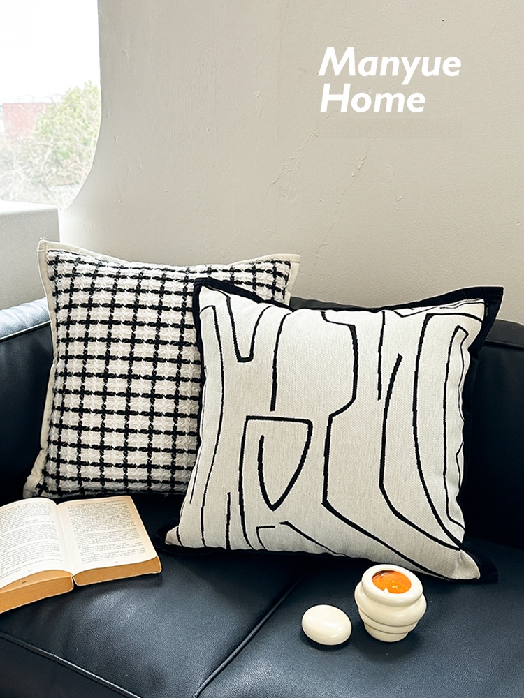 Home Fragrance In French - Küçük Boyutlu Siyah Beyaz Ekose Desenli