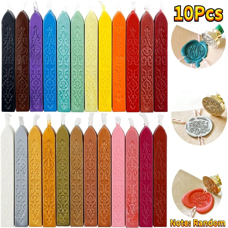 Beeswax Taper Candle - 10 adet sızdırmazlık mum çubuklar renkli