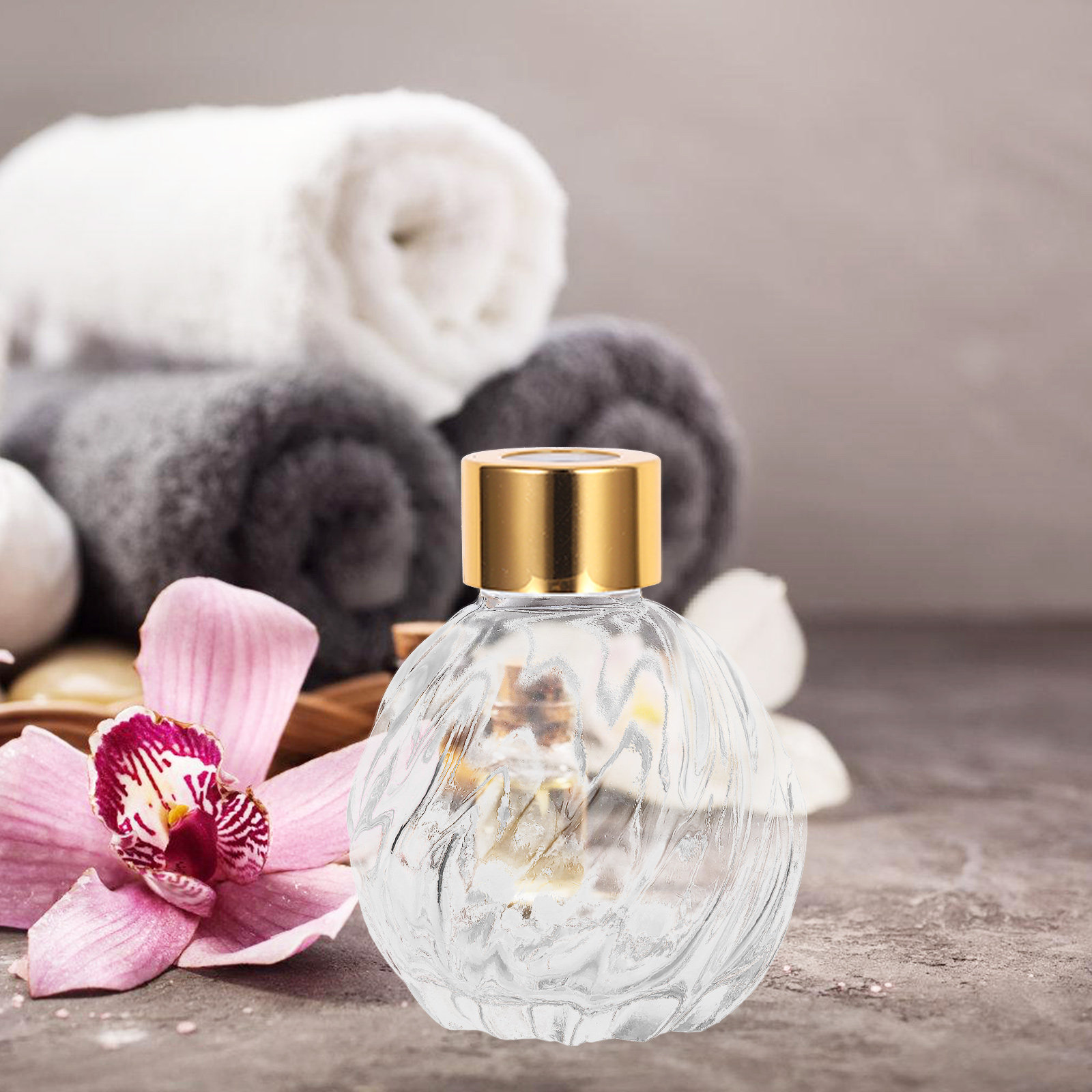 Home Fragrance Leather Diffuser - 2 adet 100Ml şeffaf cam Vintage