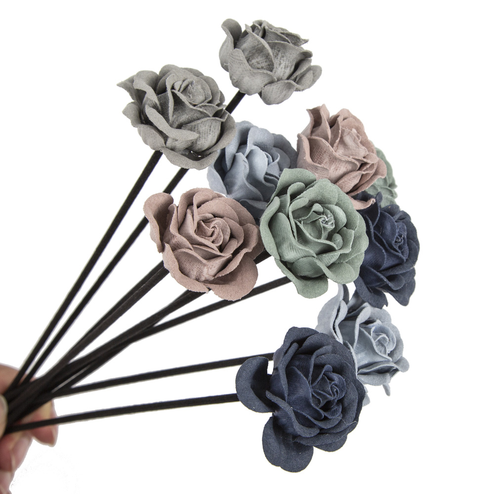 Home Fragrance Leather Diffuser - Yeni 10 adet deri kadife mavi