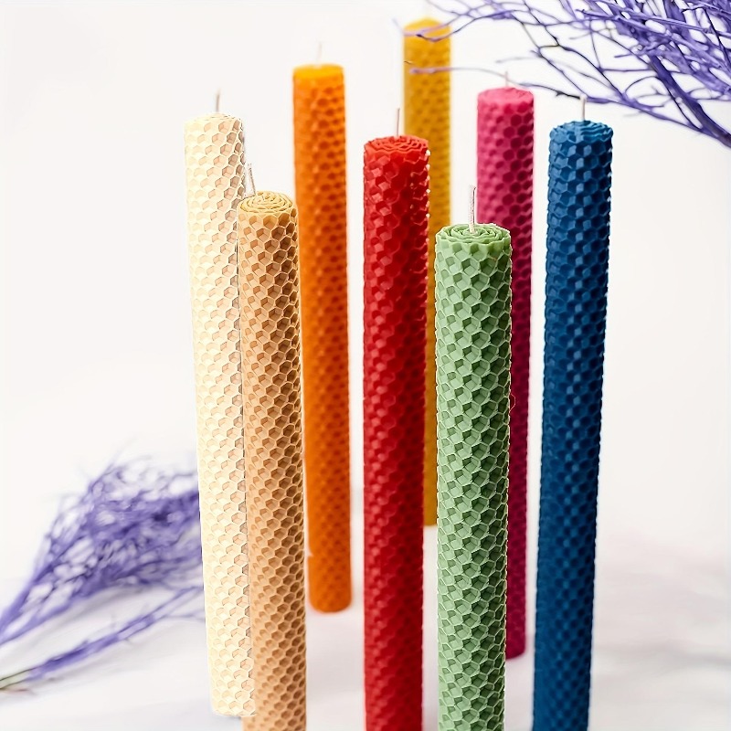 Beeswax Taper Candle - 18/27 Adet Balmumu İnce Uçlu Mumlar,