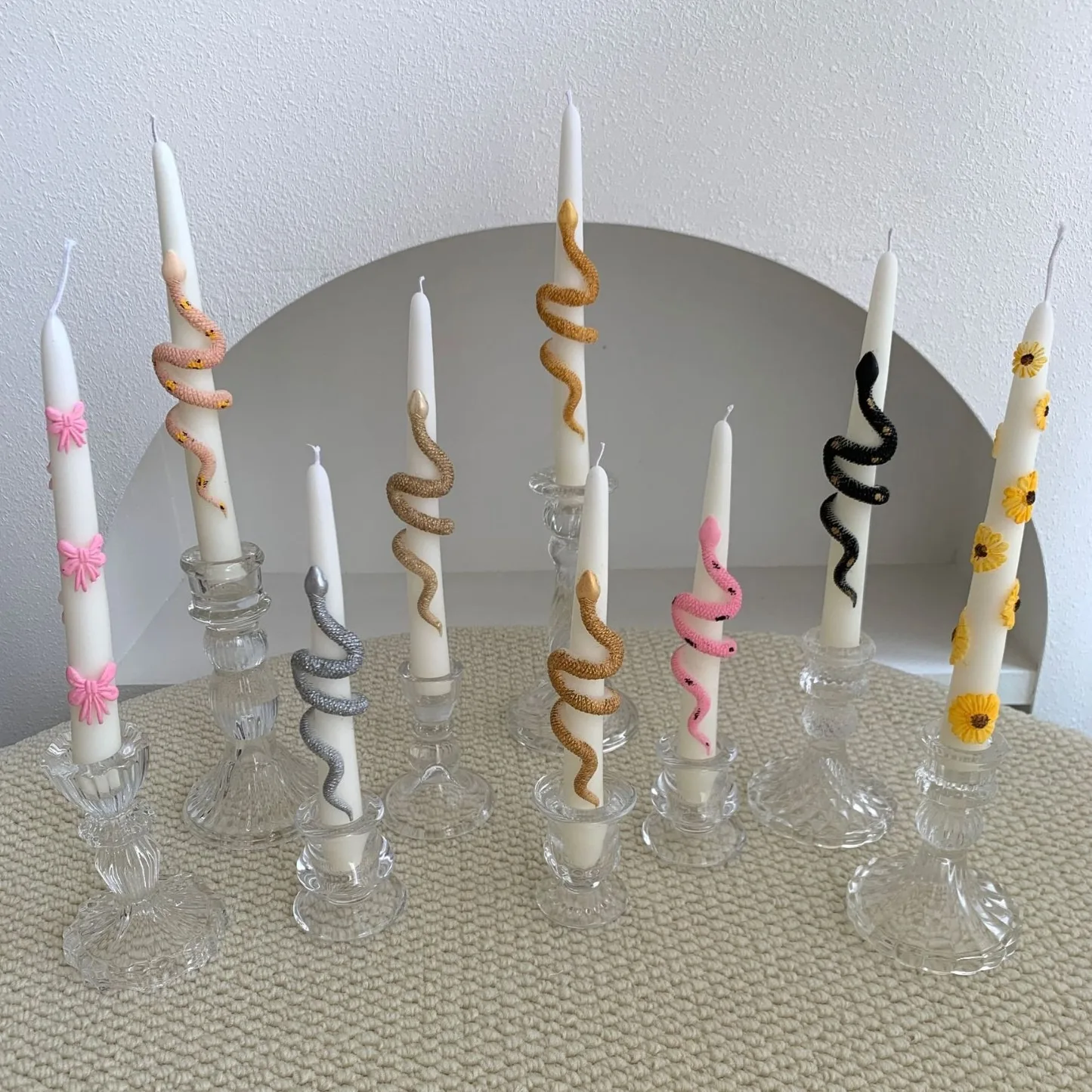 Yes1pc 20cm/7.87in elle çizilm - Beeswax Taper Candle incelemesi ve fiyatı