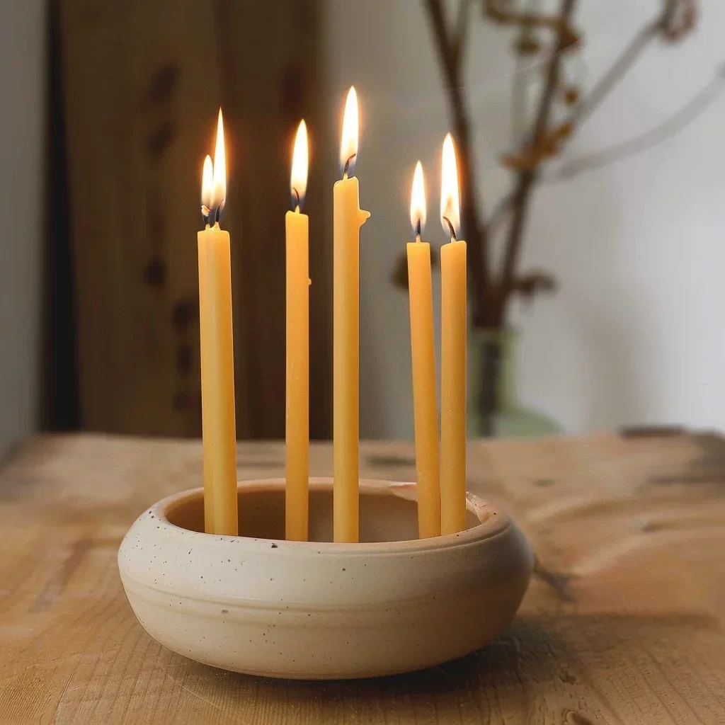 25 adet/1 paket hanuka mum doğ - Beeswax Taper Candle incelemesi ve fiyatı
