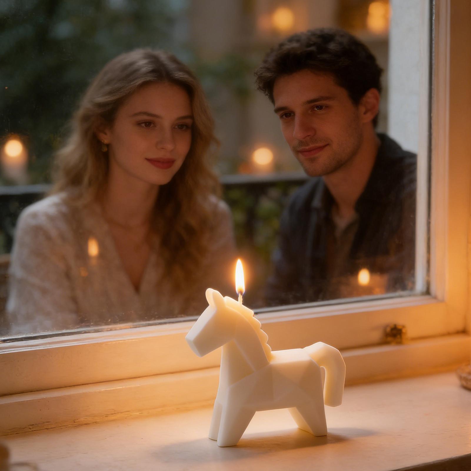 At Figürü Kokulu Mum Gelenekse - Beeswax Taper Candle incelemesi ve fiyatı