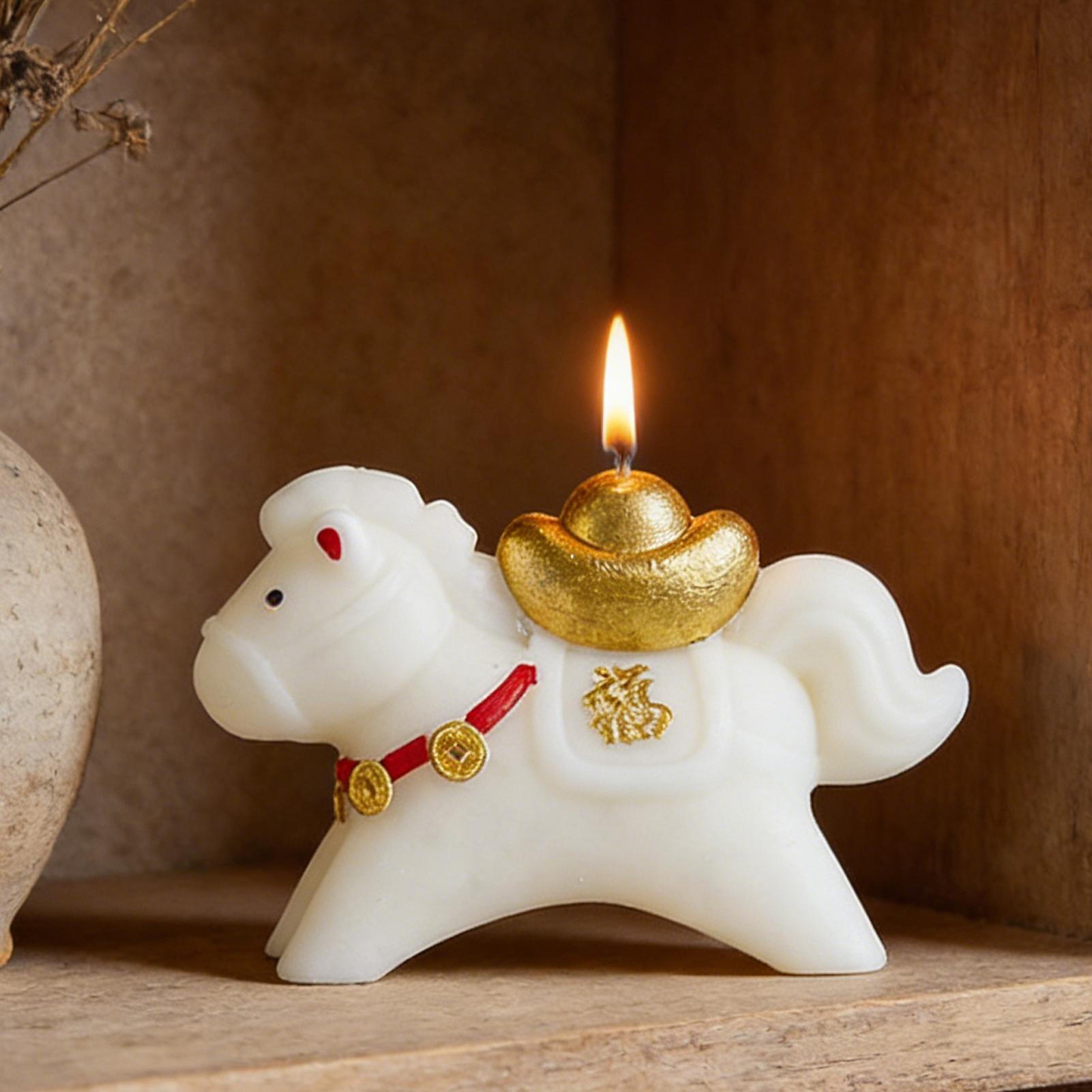 At Figürü Kokulu Mum Gelenekse - Beeswax Taper Candle incelemesi ve fiyatı
